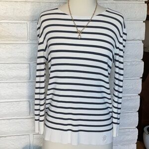 Tory Burch Blue and White Sweater